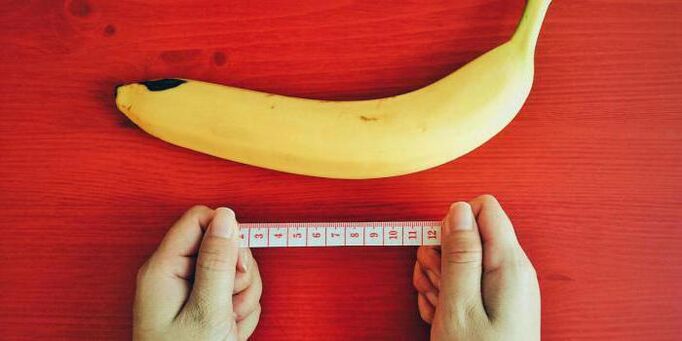mjerenje penisa prije povećanja na primjeru banane