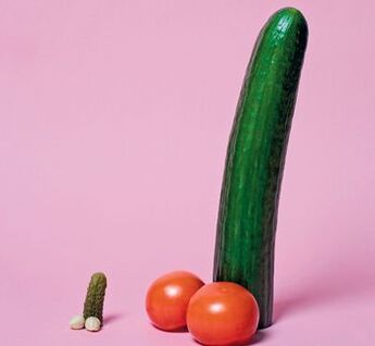 mali i povećani penis na primjeru povrća
